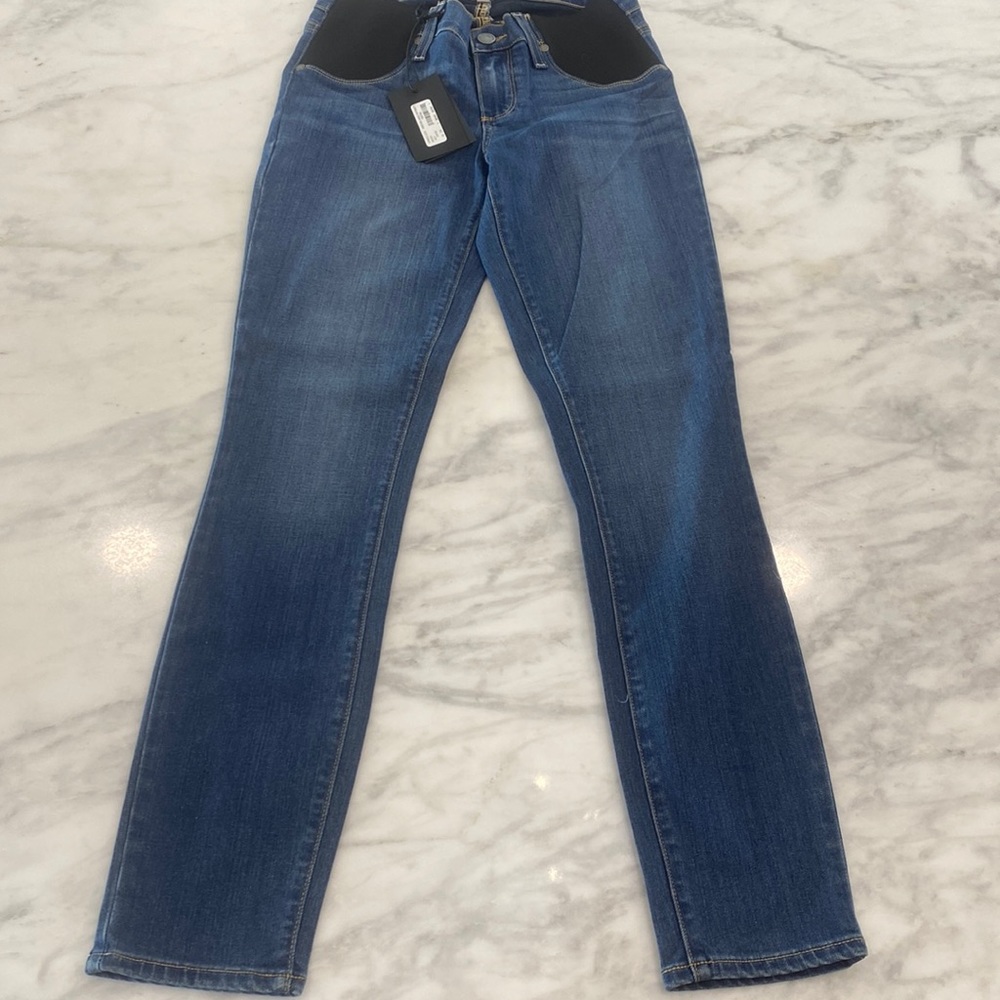 Paige Maternity Blue skinny ankle jeans size 24